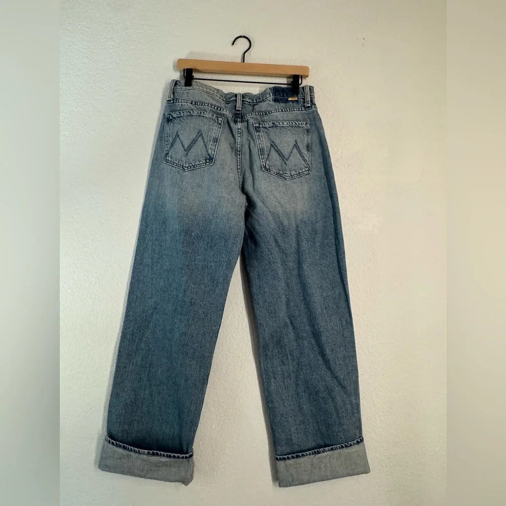 MOTHER The Dodger Skimp Cuff Light Blue Straight Leg Jeans - Low Rise - Picture 6 of 15